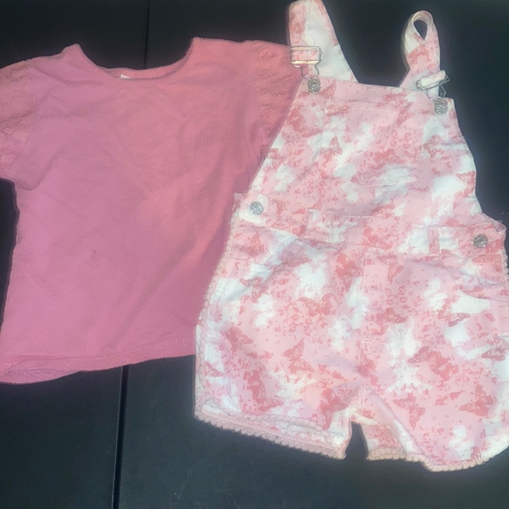Shorts Overalls and Shirt